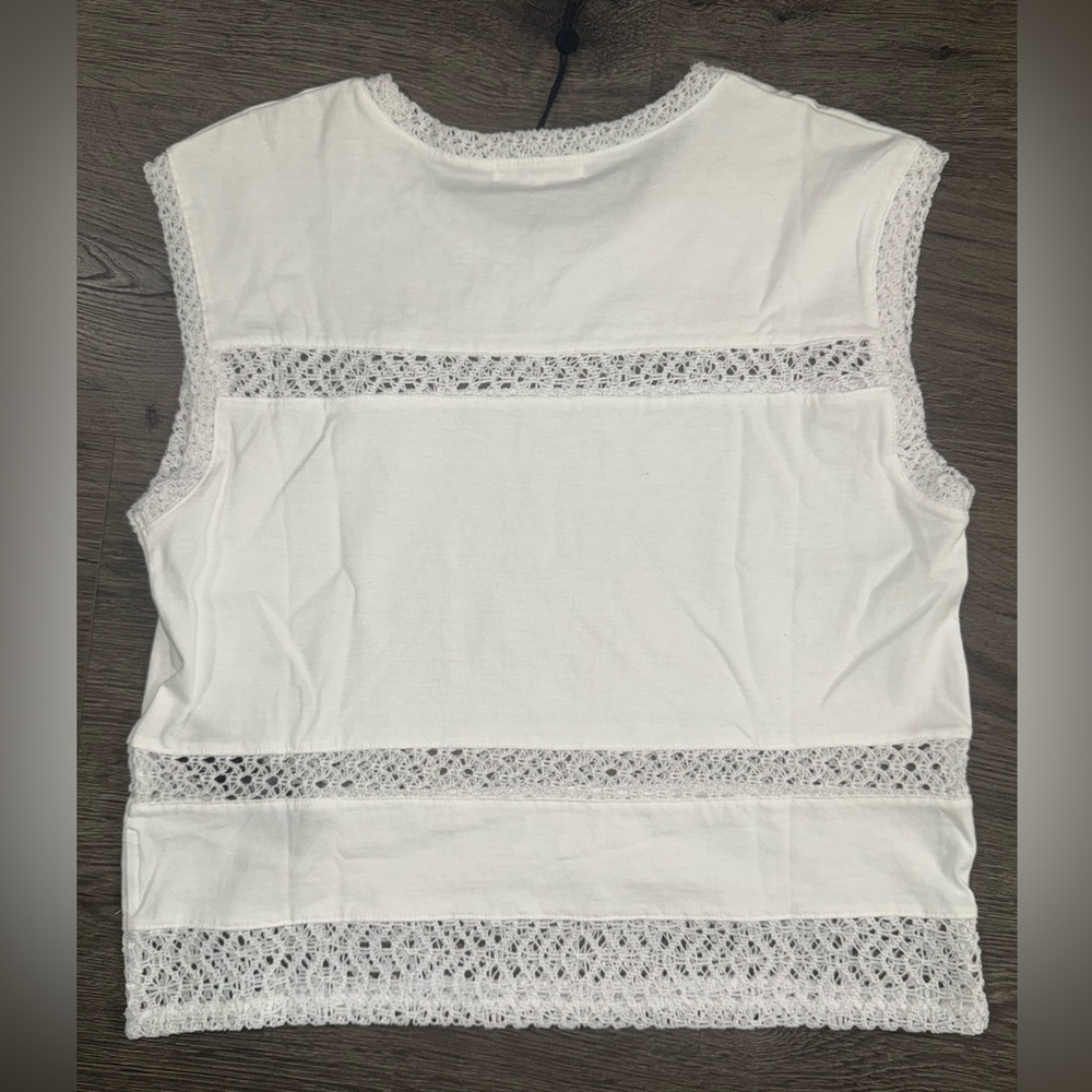*NWT* Rag & Bone Rosie Lace-Trim Cotton Tank - Picture 5 of 7